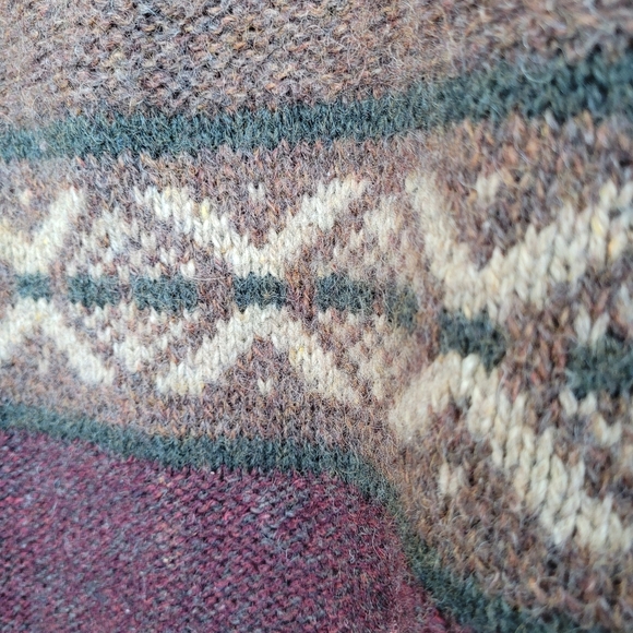 Lands End Wool Fair Isle 1/4 Zip Sweater - Picture 6 of 6